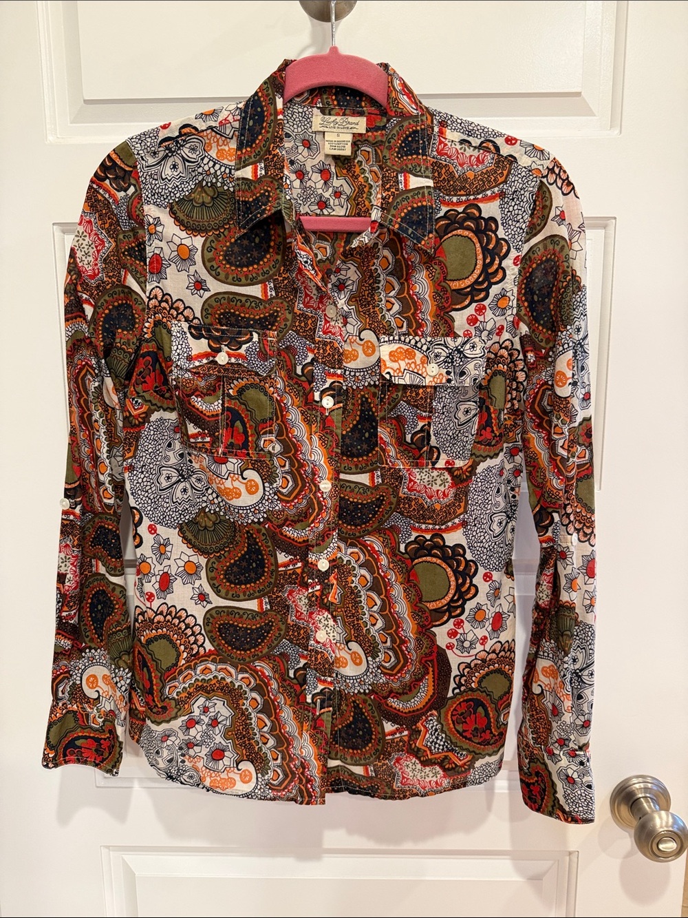 Lucky Brand Multicolor Paisley & Floral Button-Up Blouse